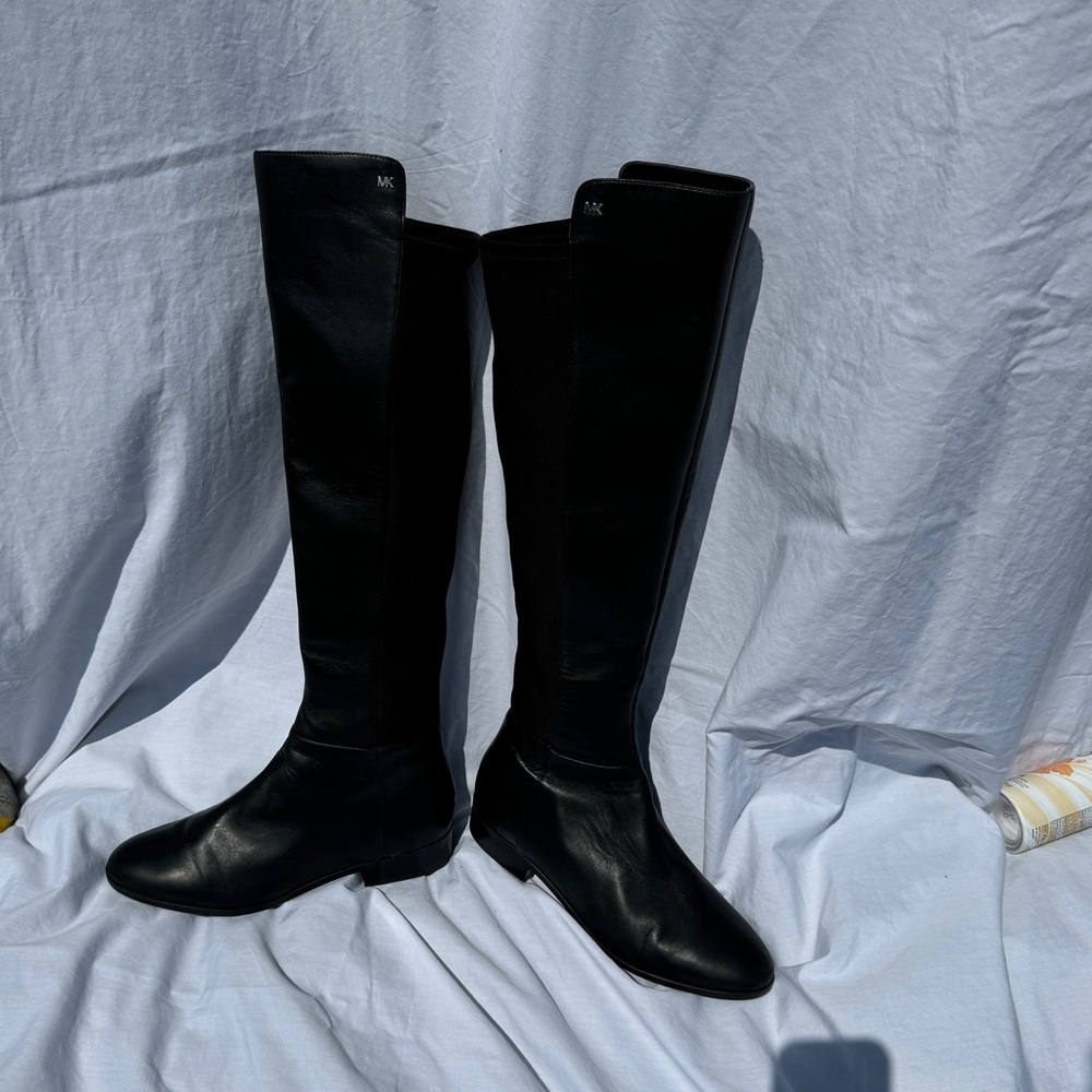 Michael Kors stretch leather black knee high boots in size 7.5 - Picture 9 of 13